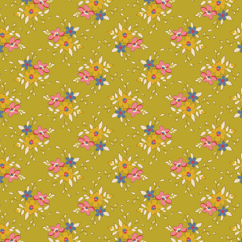 Tilda Creating Memories 130119 Frida Lime Quilting Fabric