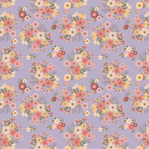 Nature Sings NS24100 Send Her Flowers Lavender Quilting Fabric