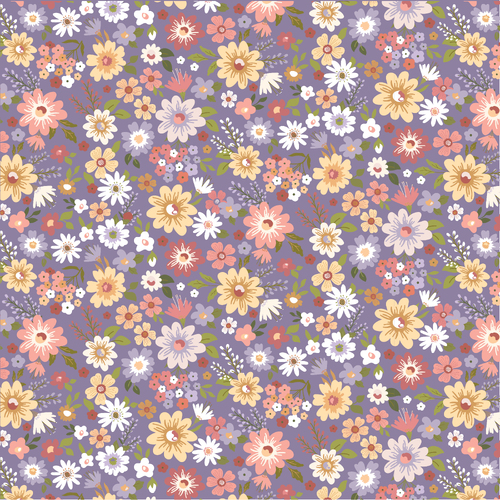 Nature Sings NS24112 Wildflowers Lavender  Quilting Fabric