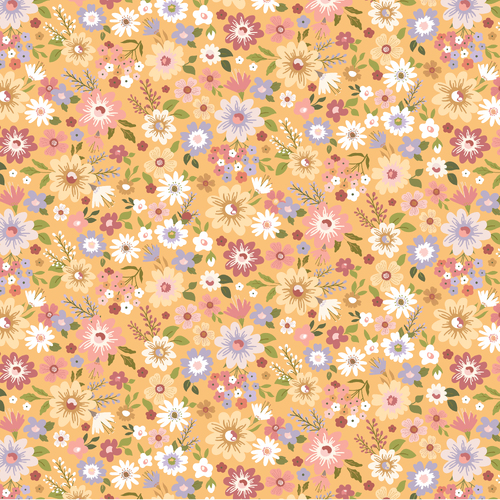 Nature Sings NS24115 Wildflowers Yellow Quilting Fabric