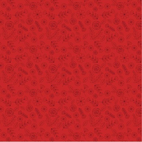 Hopscotch and Freckles Pickin Posies Red HF21919 Quilting Fabric
