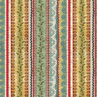 Christmas Magic Brocade & Holly Stripe 1121-1899 Patchwork Fabric