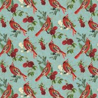 Christmas Magic Treasured Cardinal Turquoise1121-2283 Patchwork Fabric