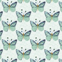 Soul Shine and Daydreams Butterflies Light Teal Fabric187 905