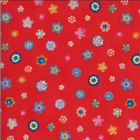 Lulu 33585 14 Flowers Geranium Patchwork Fabric
