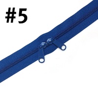 Blue Double-Slide Handbag Zipper 110cm (43" ) (Size #5)