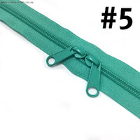 Turquoise Double-Slide Handbag Zipper 110cm (43" ) (Size #5)