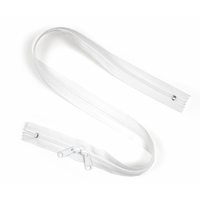 White Double-Slide Handbag Zipper 110cm (43" ) (Size #5)