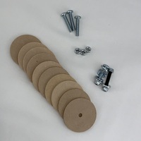 30mm Wooden Teddy Bear Lock Nut & Grub Screw Joint Set
