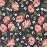 Country Rose Charcoal 5170 17 Patchwork Fabric