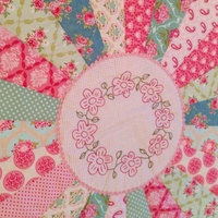 Ring of Flowers Stitchery Table Runner Centre