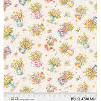 Boots & Blooms PB4738MU Multi Tossed Floral Quilting Fabric
