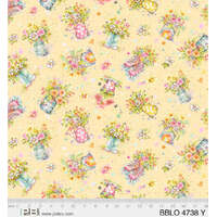 Boots & Blooms PB4738Y Multi Tossed Floral Quilting Fabric
