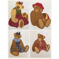 Andy Leonie Bianca Poppy & Justin (Bear Stitchery or Applique) Quilt Pattern