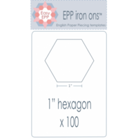 Hugs n Kisses EPP iron ons 100 x 1" Hexies EPP04