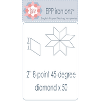 Hugs n Kisses EPP Iron-ons 2" 8 point Diamonds x 50 EPP65