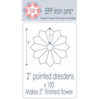 Hugs n Kisses EPP23 Iron-ons 100 X 2" Pointed Dresdens EPP
