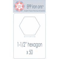 Hugs n Kisses EPP Iron-ons 50 x 1 1/2" Hexies EPP05