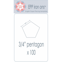 Hugs n Kisses EPP Iron-ons 100 X 3/4" Pentagon EPP06