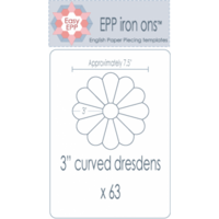 Hugs n Kisses EPP Iron-ons 60 X 3" Curved Dresdens EPP73