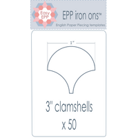 Hugs n Kisses EPP Iron-ons 3" Clamshells x 50 EPP iron ons,