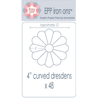 Hugs n Kisses EPP Iron-ons 4" Curved Dresdens x 48 EPP74