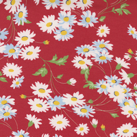 Story Time Red Real Daisy m2179112 Patchwork Fabric 