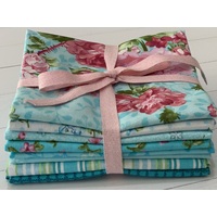 Rose Whispers Aqua 8 Piece Bundle (Available as 1/4m, 1/2m, 3/4m or 1m)