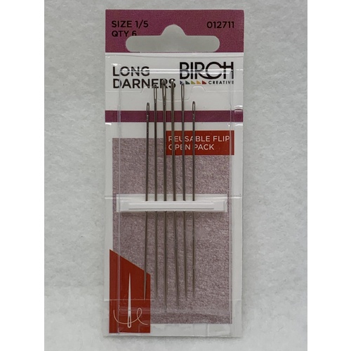 Birch Sewing Needles - Long Darners 