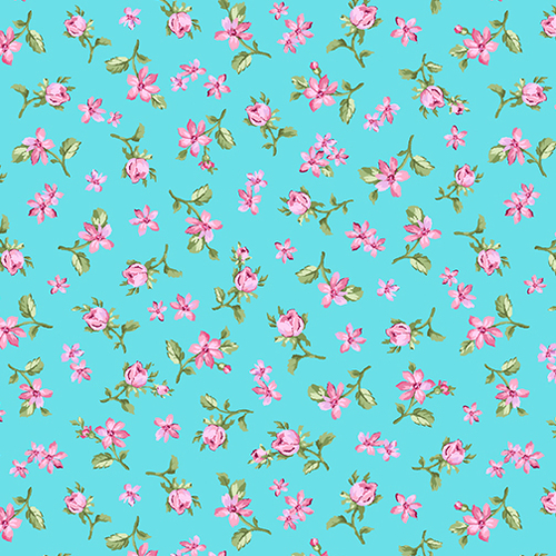 Rose Whispers Rose Meadow Aqua 10365-24