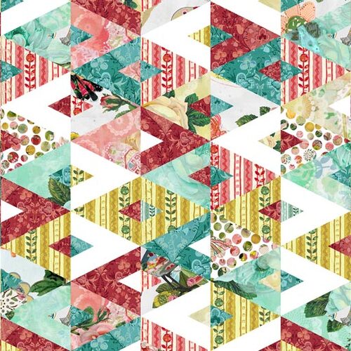 Be the Light Triangle Collage Multi 1067-9499 Quilting Fabric