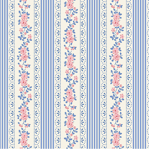 Tilda Something Blue Claramay Blue 110164 Quilting Fabric