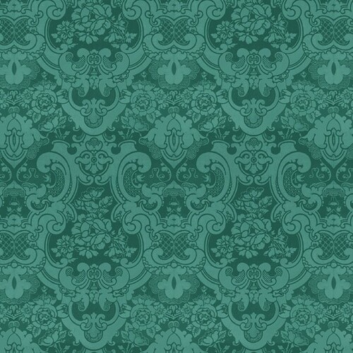 Christmas Magic Brocade Teal 1121-2482 Patchwork Fabric