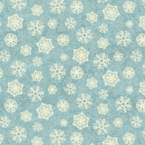 Christmas Magic Brocade Flakes Light Teal 1121-2504 Patchwork Fabric