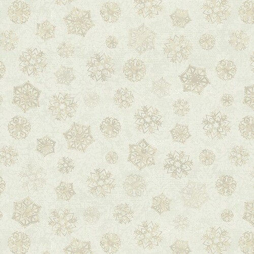 Christmas Magic Brocade Flakes Ivory 1121-2573 Patchwork Fabric