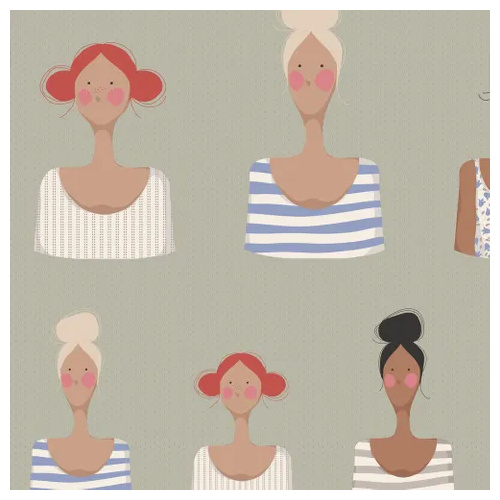 Tilda Me & My Friends 130102 Khaki Quilting Fabric