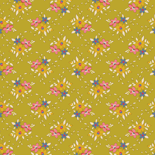 Tilda Creating Memories Spring 130119 Frida Lime Quilting Fabric