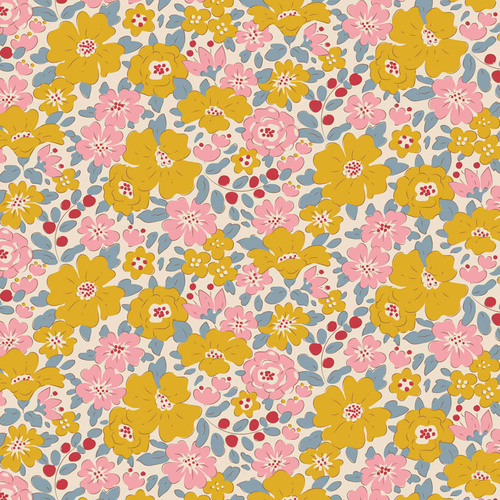 Tilda Creating Memories Spring 130122 Harper Yellow Quilting Fabric