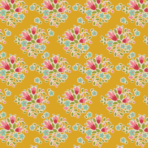 Tilda Creating Memories Spring 130123 Lulu Yellow Quilting Fabric