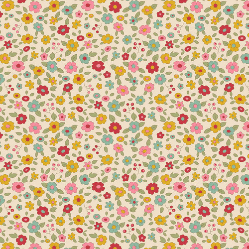 Tilda Creating Memories Spring 130125 Evie Dove White Quilting Fabric