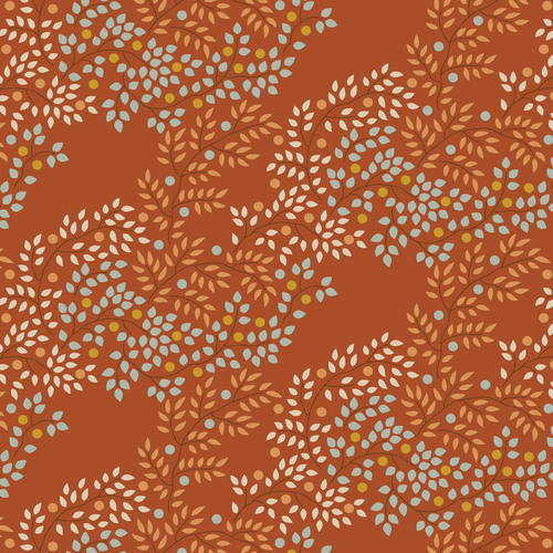 Tilda Creating Autumn Memories 130140 Berrytangle Copper Quilting Fabric