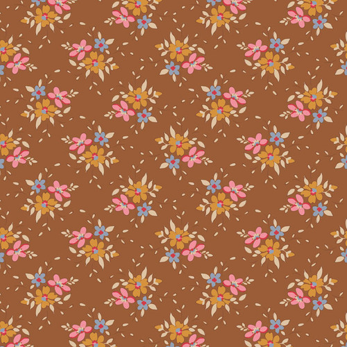 Tilda Creating Autumn Memories 130143 Frida Brown Quilting Fabric