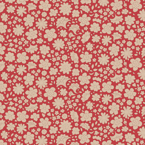 Tilda Creating Memories 130152 Carla Red Quilting Fabric