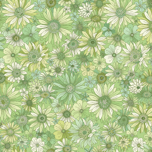 Sleepovers Green 280cm (108") wide 13574W/7440 Wide Back Quilting Fabric