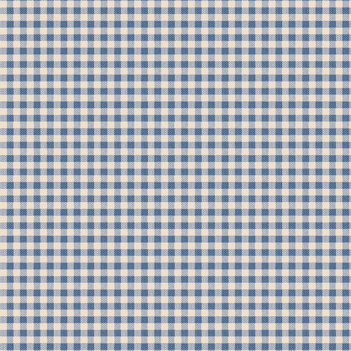 Tilda Creating Memories 160073 Gingham Blue Woven Quilting Fabric