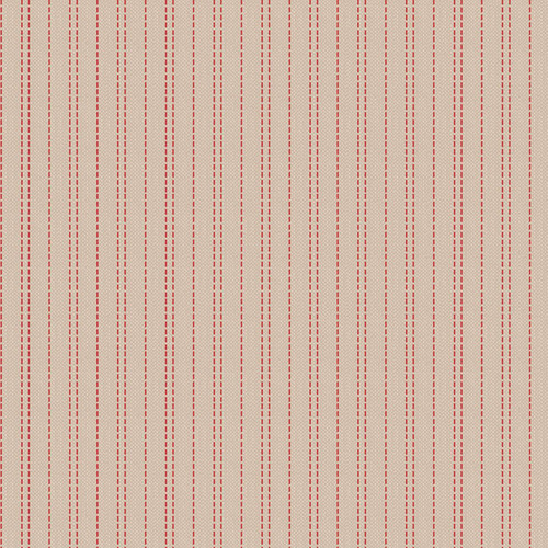 Tilda Creating Memories 160083 Seamstripe Red Woven Quilting Fabric
