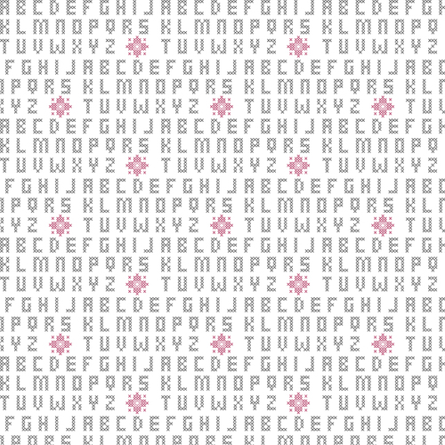 Stitch Garden 16192-15 Cross Stitch Sampler Grey/White Quilt Fabric