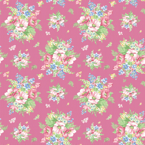April's Garden Charming Pink 16537 21 Quilting Fabric 