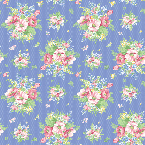 April's Garden Charming Blue 16537 55 Quilting Fabric 