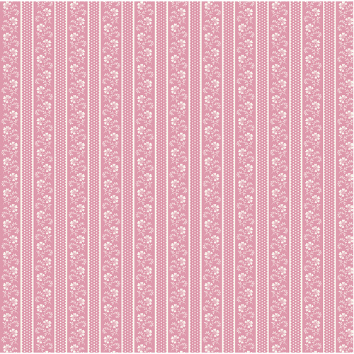 April's Garden Flowerpot Stripe Pink 16541 22 Quilting Fabric 